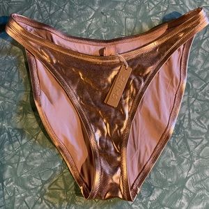 SKIMS Metallic Swim bottom sz Lrg NWT